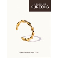 Ring - Sleek Double Twist - Aurious Gold 916