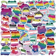 50 PCS Pride Frog Sticker LGBTQ Gay Sticker for Pride Month Lesbian Pansexual Stickers Bisexual Tran