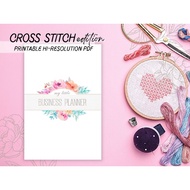 Cross Stitch DIGITAL BUSINESS PLANNER | Small Business Organizer | Etsy Shop Management | Printable 