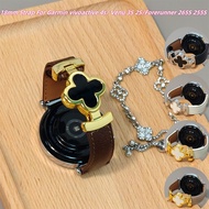 18mm Garmin Watch strap  Luxury leather strap For Garmin Venu 3S 2S Clover Magnetic Buckle Strap For