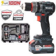 Workfix WF-ID13100AK Cordless Drill 100Nm 3 Functions Screwdriver Brushless Hammer Drill Auto Kickba