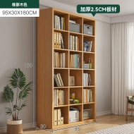 一體式靠牆方格書架儲物櫃-原木色30*95*180CM | 自由組合 | 多格儲物 | 加厚25MM板材