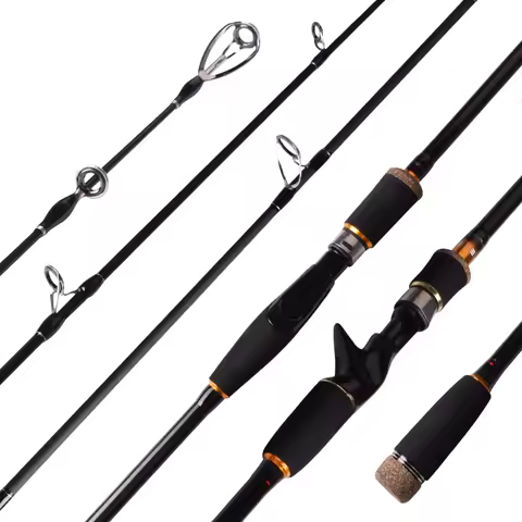 Mavllos GKing Bass Fishing Rod Lure 10-25g Line 12-25lb 4 Sections Portable Carbon Saltwater Trout F