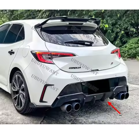 3Pcs For Toyota Corolla Hatchback E210 2019+ Carbon Fiber Rear Bumper Diffuser Lip Spoiler Car Body 