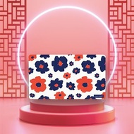 隨身口罩抗菌收納盒 萬用小物盒 防疫小物-綻放的紅花與藍花