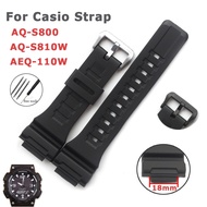 18mm Resin Silicone Watch Strap for Casio AQ-S800 AQ-S810W AEQ-110W W-735H Watch Band Soft Rubber Wa
