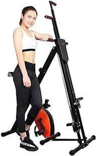 Vertical Climbing Machine Folding 2 in 1 Climbing Stepper-exercise Folding Bike-adjustable Height-intelligent Digital Display-for Home Gym