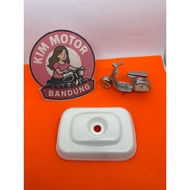 HONDA WHITE FILTER COVER C70 C50 C90 C700 C800 MOTORCYCLE SPEARPART BANDUNG CITY MOTORCYCLE ACCESSOR