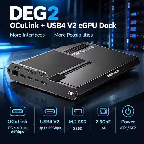 MINISFORUM DEG1 DEG2 OCulink Graphics Docking Station For UM880/UM890 Support RTX4090/RX7900XTX Game
