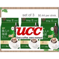 【in stock】Set of 3.    japan coffee  UCC Artisanal Coffee drip coffee, deep rich special blend,16 cups.