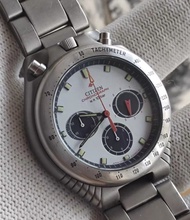 Citizen 星辰 90初代 鈦金屬 熊貓 牛頭計時碼錶 Bullhead Chronograph