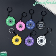 JENNIFERDZ Barbell Plates Key Chain, Mini Simulation Barbell Plates Keyring, Cool Creative Dumbbell 