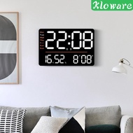 [Kloware] Digital Wall Clock Large Display LED Wall Clock Dst Week Days Timing 12/24H Time Mode with