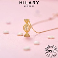 HILARY JEWELRY Silver Accessories Hollow Perak 925 純銀項鏈 Sterling Leher Pendant Korean Candy Perempuan Chain For Necklace Original Out Rantai Women N326