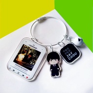 Jay Chou keychain keychain acrylic cartoon doll Schoolbag Pendant Sunny Lyrics Album Collection Small Bell Ornaments Jay Chou keychain acrylic cartoon doll backpack