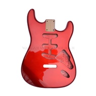 Alder Wood ST Guitar Body Glossy Metal Red for SSS pickup DIY Custom Strat Guitar Eectric Guitar Rep