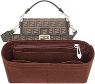 Lckaey purse organizer for baguette bag insert purse insert fendi baguette 2090Coffee-l