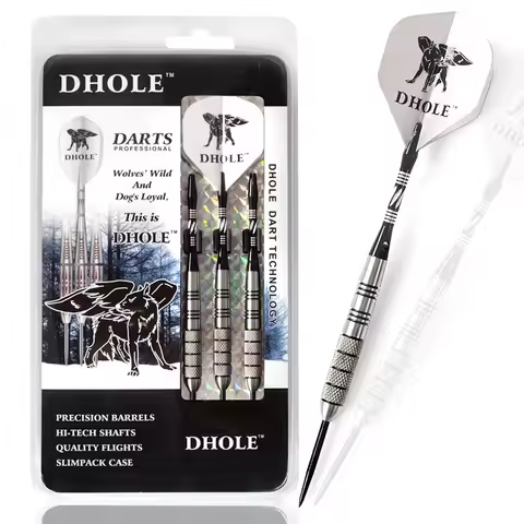 CUESOUL DHOLE 20/21/24/25/30 Grams Tungsten Steel Tip Darts with Slim Dart Case
