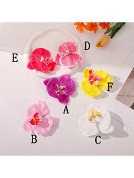 1入組蝴蝶蘭花朵髮夾，適用於婚禮、海灘派對和其他場合，可愛