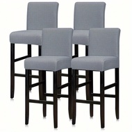 4pcs Classic Stretch Corn Pattern Chair Covers, 95% Polyester 5% Spandex, Machine Washable, 180-200g