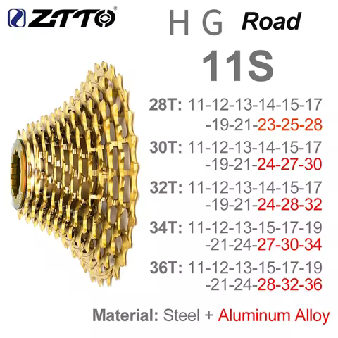 ZTTO Ultralight Road Bike HG Cassette Sprocket 11s 12s 11-28/30/32/34/36T 112g-146g 11/12 Speed Grav