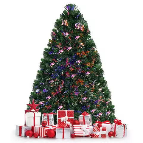 3/ 4/ 5/ 6FT Artificial Christmas Tree, Life-Like Holiday Festive Celebration Tree for Home, Office 