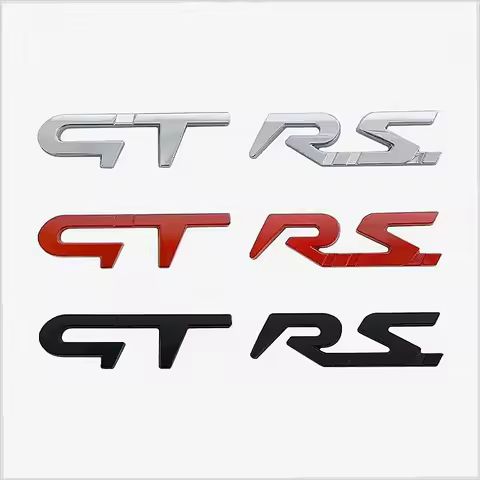 Car Sticker 3D Metal RS GT Sport Logo Rear Trunk Emblem Badge for Logan Clio Megane Kangoo 1 2 3 4 C