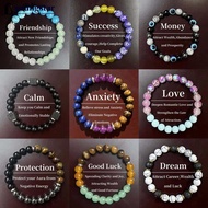 YOUNGSTAR Triple Element Emotion Bracelet Natural Stone Energy Crystal Healing Emotional Balance Dai
