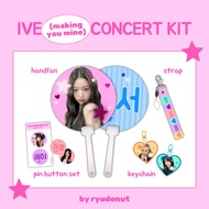 IVE CONCERT KIT — HANDFAN, KEYCHAIN, PIN BUTTON, PHONE/LIGHTSTICK STRAP