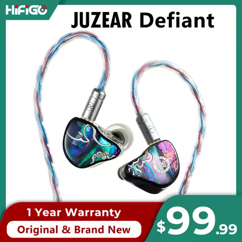 JUZEAR x Z Reviews Defiant 1DD+3BA Hybrid In-ear Earphones 3-Way Crossover HiFi Headset with 3.5+4.4