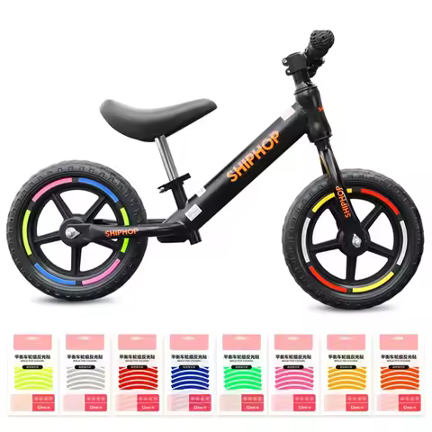 Reflective Tire Sticker Safety Sticker Color Kids Balance Bike Reflective Sticker Wheel Decal Bike A
