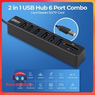 Card Reader 8in1 USB 2.0 USB Hub USB 2.0 MicroSD SD TF Card - CB220602