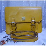 Preloved SISLEY Genuine Leather Sling Bag Semi Medium