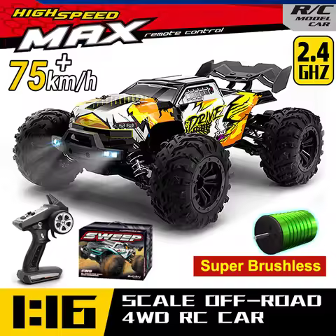 WLtoys 16101 Pro 1:16 75KM/H 4WD RC Car With LED Light 2.4G Remote Control Cars High Speed Drift Mon
