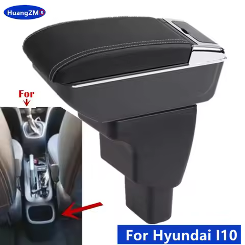 For Hyundai I10 Armrest Box For Hyundai I10 Car Armrest Central storage Box Interior Dedicated Retro