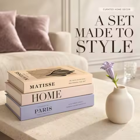 Set of 3 Modern Fake Books, Minimalist Simulated Book Decor for Real Estate Showroom and Exhibition 