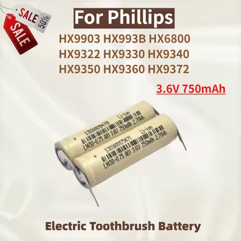 High Quality Electric Toothbrush Battery 3.6V 750mAh for Philips HX9322 HX9330 HX9903 HX993B HX6800 