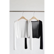F.L.S Thin Knit Sunscreen Cardigan – Sheer Outer Top for Camisoles & Dresses | SG Stock P934