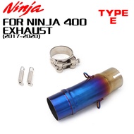 Exhuast Ninja 250 300 400สำหรับ Kawasaki Z400 Z250 Z300 Z400รถมอเตอร์ไซค์17-20ส่วนหัวท่อไอเสียลื่นบน