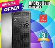 Server HP ProLiant ML110 Gen9 เซิร์ฟเวอร์ CPU E5-2620v4 Ram 8 GB HDD 300 GB x2 สินค้ามีประกัน