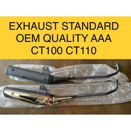 CT100 CT110 EXHAUST STANDARD EKZOS PIPE OEM QUALITY AAA FOR MODENAS CT100 CT100