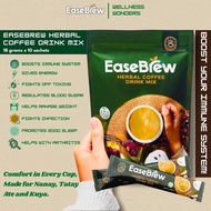 1 Pouch EaseBrew Herbal Coffee Mix 10 Sachets x 18 Grams 100 Percent Organic with Stevia