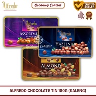 Alfredo Tin Chocolate Milk Hazelnut Raisins Almond Assortment Chocolate Choco Packaging