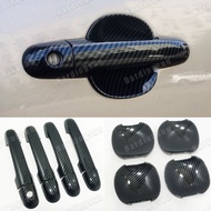 For KIA FORTE 2009-2014 carbon fiber pattern car door handle bowl cover trim,FORTE outer door handle garnish