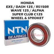 NTN Roda Depan & Belakang & Sproket Motorcycle Wheel Bearing KAPCHAI HONDA EX5 DASH 125 RS150R WAVE 