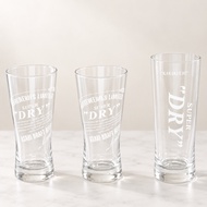 Asahi Super Dry Beer Glass Authentic From Japan (Classic Logo Model/Vertical Model) Izakaya Style Fr