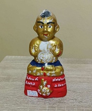 B/25 กุมารทอง ตัก 3.0 นิ้ว หลวงปู่แย้ม วัดสามง่าม จังหวัด นครปฐม เนื้อดินผสมผงเถ้ากระดูก ลงยันต์ อัก