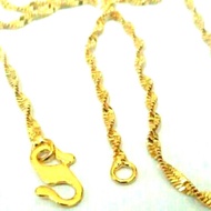 Necklace Pure 24K Gold Plated 45cm 0.2cm