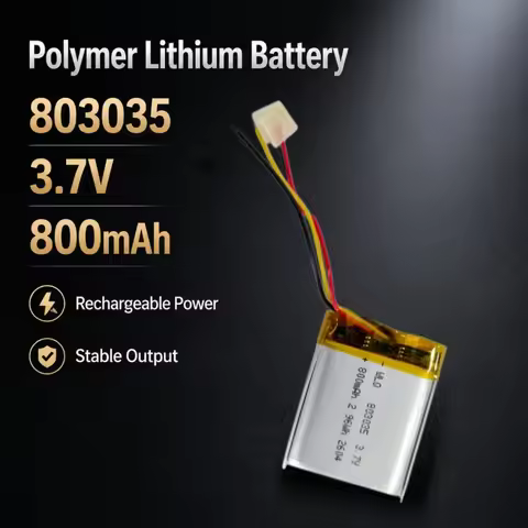 Low self consumption technology, 803035 battery 3.7v 800mAh standby lasting, always ready to serve y