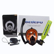 DEDEPU Scuba Diving Equipment Set Diving Snorkel Air Snorkeling Equipment Mini Snorkel Scuba Tank Air Cylinder Outdoor Oxygen